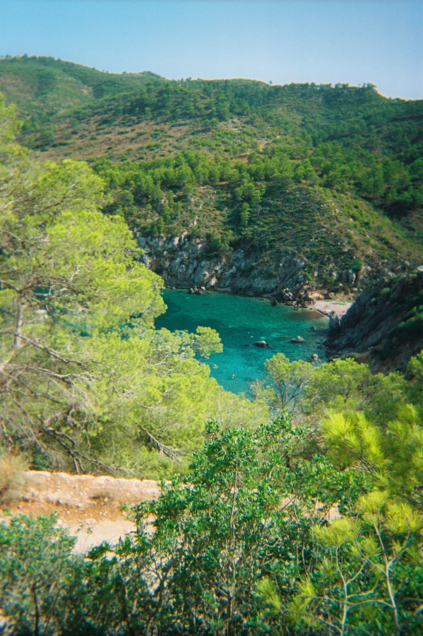 Ariel View Of Beach Cove In Ibiza Taken On Canon Sure Shot Tele Max